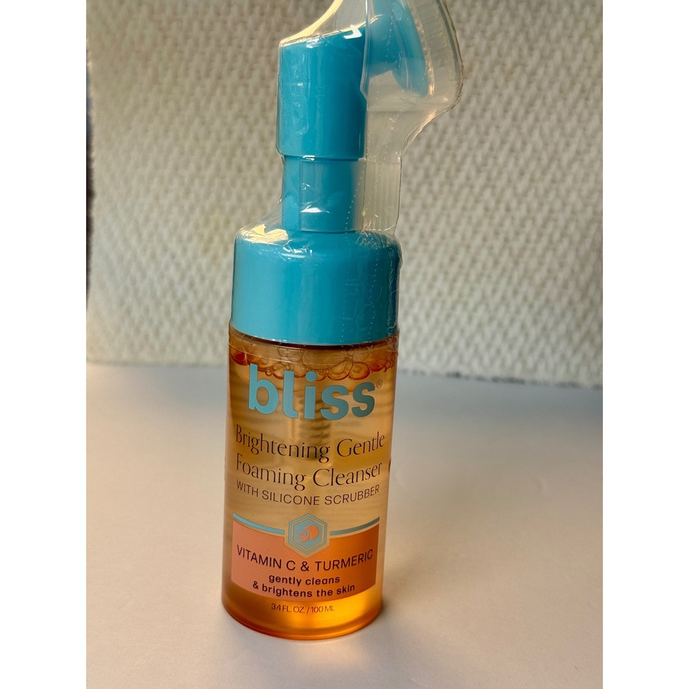 Bliss Brightening Gentle Foaming Cleanser Vitamin C Turmeric Scrubber 3.4oz